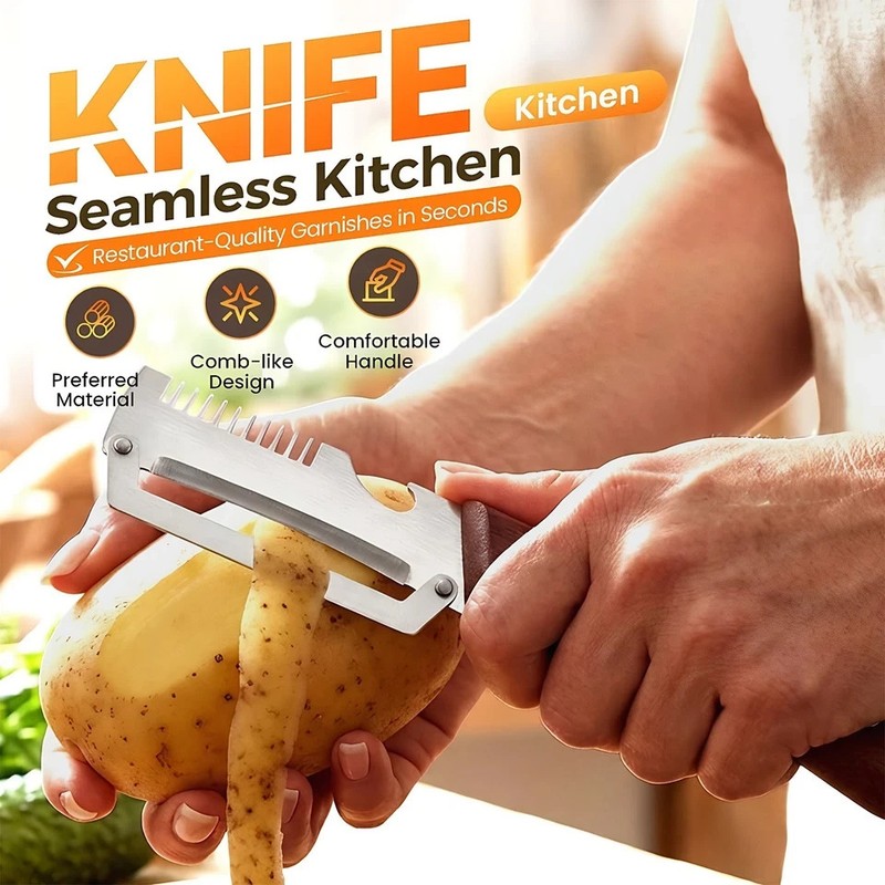 NEW 2 in 1 Multi-Functional Vegetable Peeler for Kitchen Stainless Steel Peeler gallery