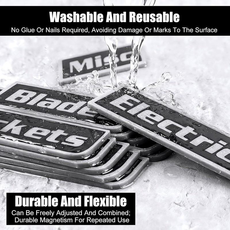 12 Pack Magnetic Tool Box Labels, 3D-Printed Tool Box Labels for Steel Toolbo... gallery