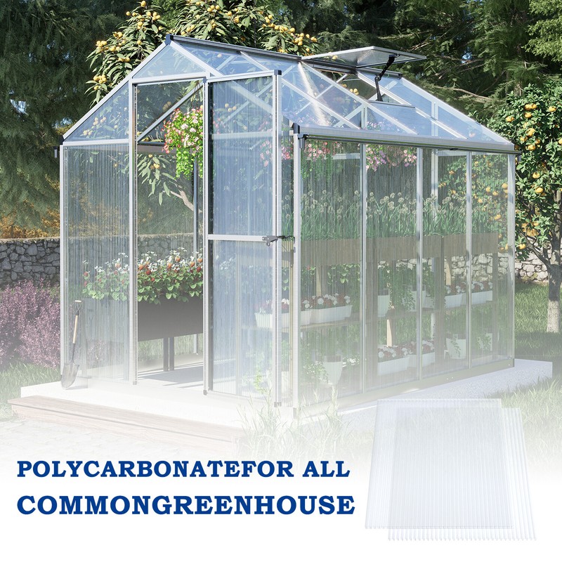 Aoodor 6Pcs 24'' x 48'' Polycarbonate Greenhouse Panels Waterproof UV Protected gallery
