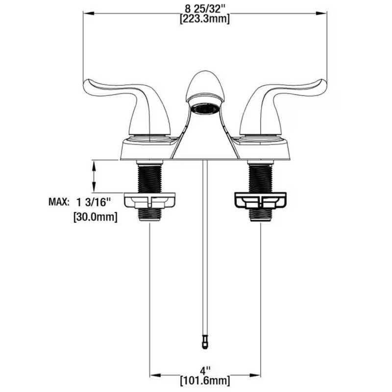 *2 PACK* Glacier Bay Constructor 4" Centerset Bathroom Faucet in Polished Chrome gallery