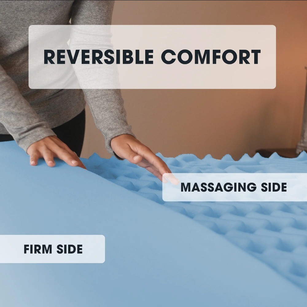 7-Zone Reversible Memory Foam Mattress Topper Full Size 1.5 Inch gallery