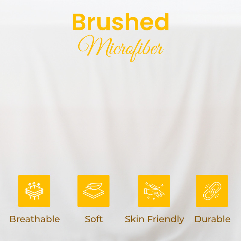 Threads+ Queen Flat Sheet – 100 GSM, 102 x 90, Soft Microfiber, (10 Pack White) gallery