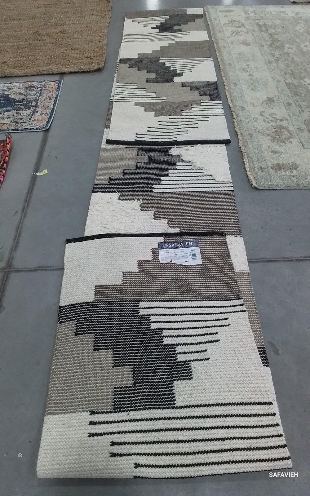 BLACK / IVORY 2'-3" x 22'-0" Flaw in Rug, Reduced Price 1172794472 KNY278Z-222 gallery