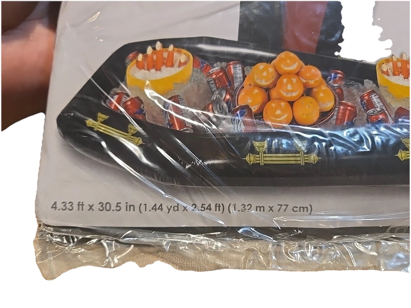 NEW Halloween Party Inflatable Coffin Buffet Cooler New In Bag 4.3 ft x 30.5 in gallery