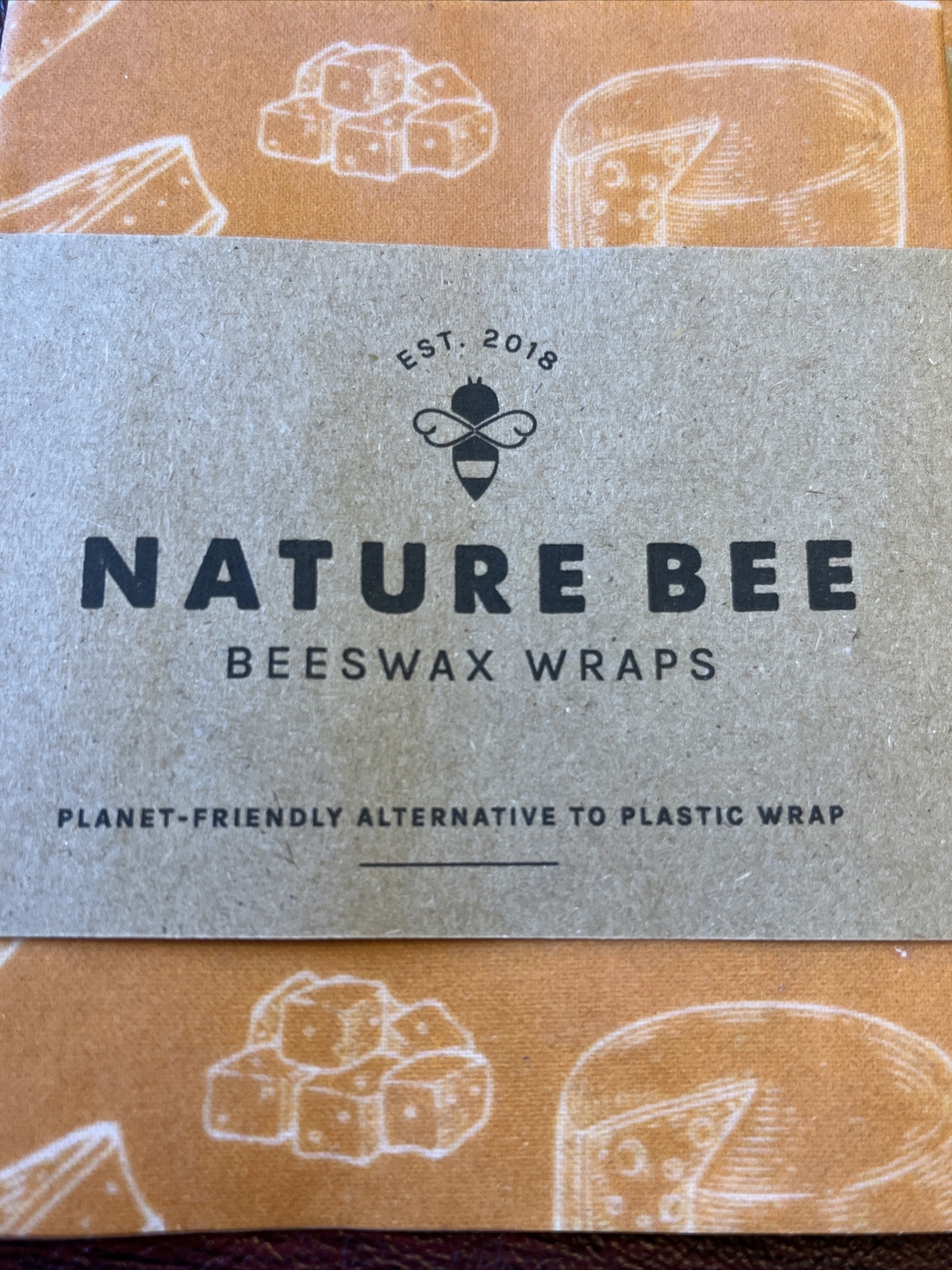 Beeswax Wraps M Food Reusable Sustainable Rewashable, Nature Bee, Nextgen, NIP gallery