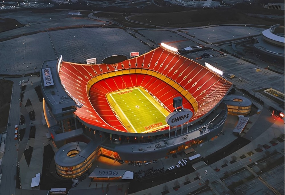 Arrowhead Stadium (Night) POSTER 13 X 19 Inches Wall Art Perfect Size
