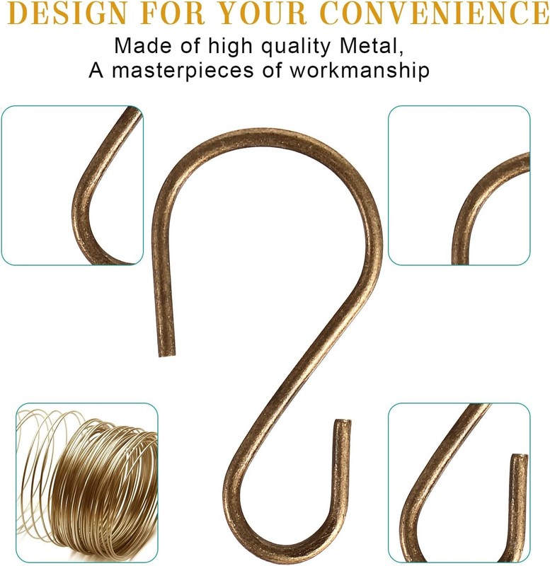 Sratte 120 Pcs Mini S Hook for Hanging 1 Inch Metal Hanging Hooks S Shaped Iron gallery