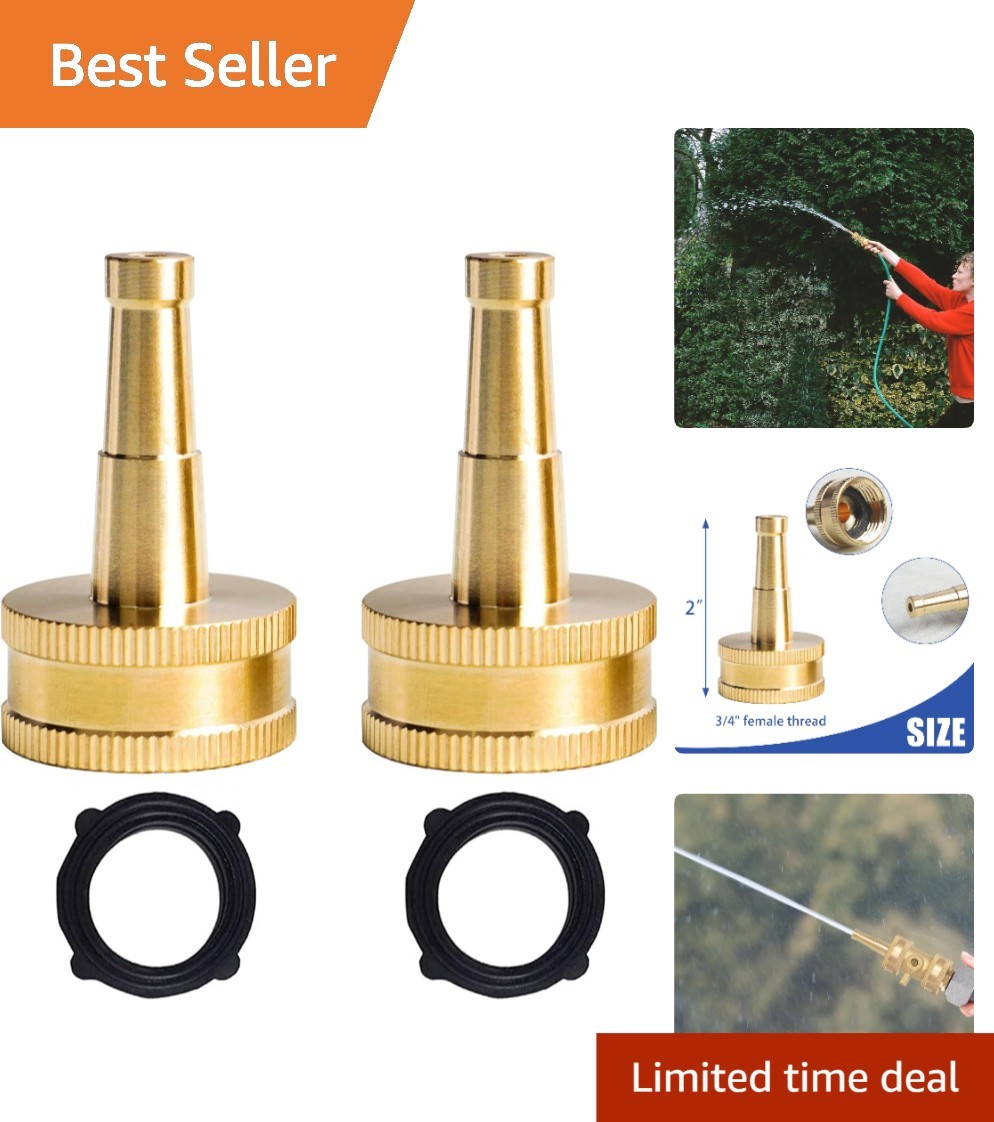 High-Pressure 2" Jet Nozzle Set - Brass Garden Hose Accessories for Cleanliness gallery