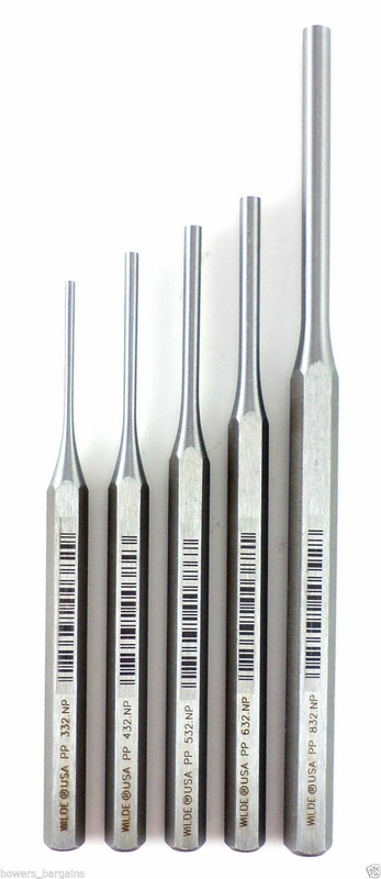 Wilde Tool 5 Pc Pin Punch Set MADE IN USA 3/32 – 1/4” Inch Gunsmith Machinist gallery