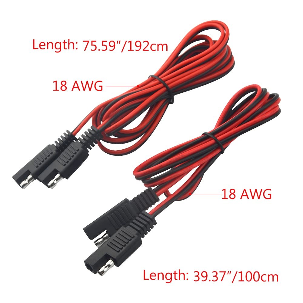 2 Pcs Sae To Sae Quick Disconnect Wire Harness Sae Power Extension Cable Connect gallery
