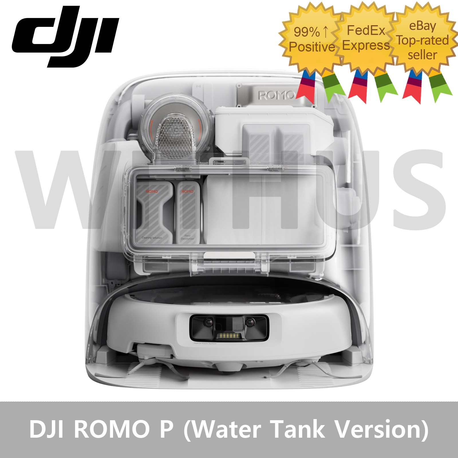 DJI ROMO P Robot Vacuum Water Tank Full Set w/ Solutions & Accessories gallery