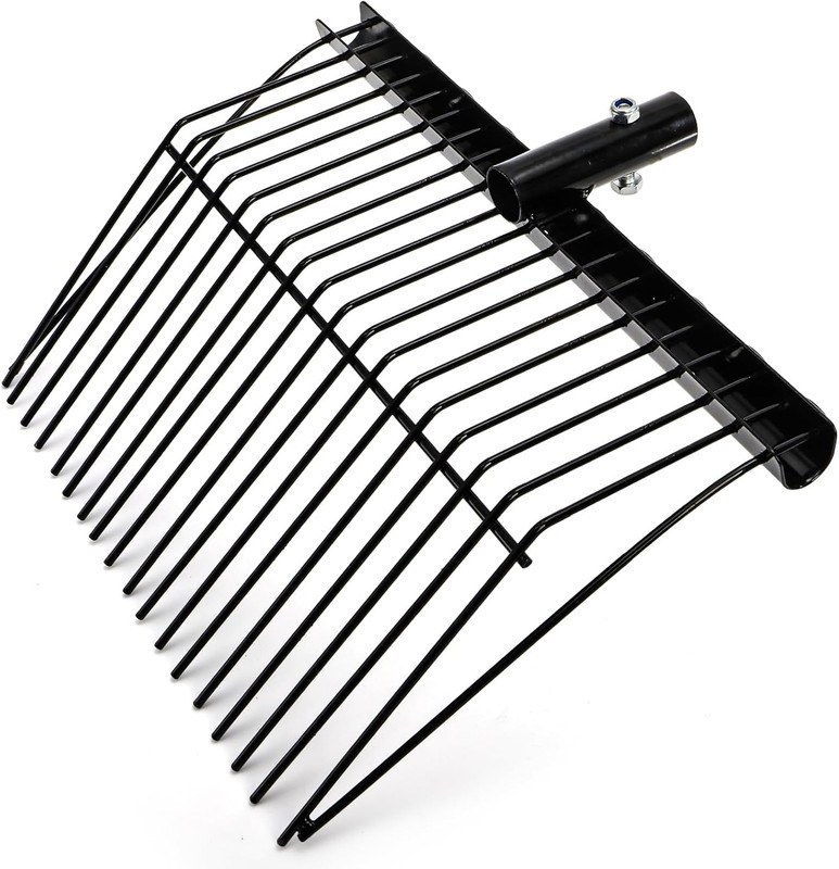 Pitch Manure Fork Head Metal Replacement Digging Rake Angled Tines Mulch Hay gallery
