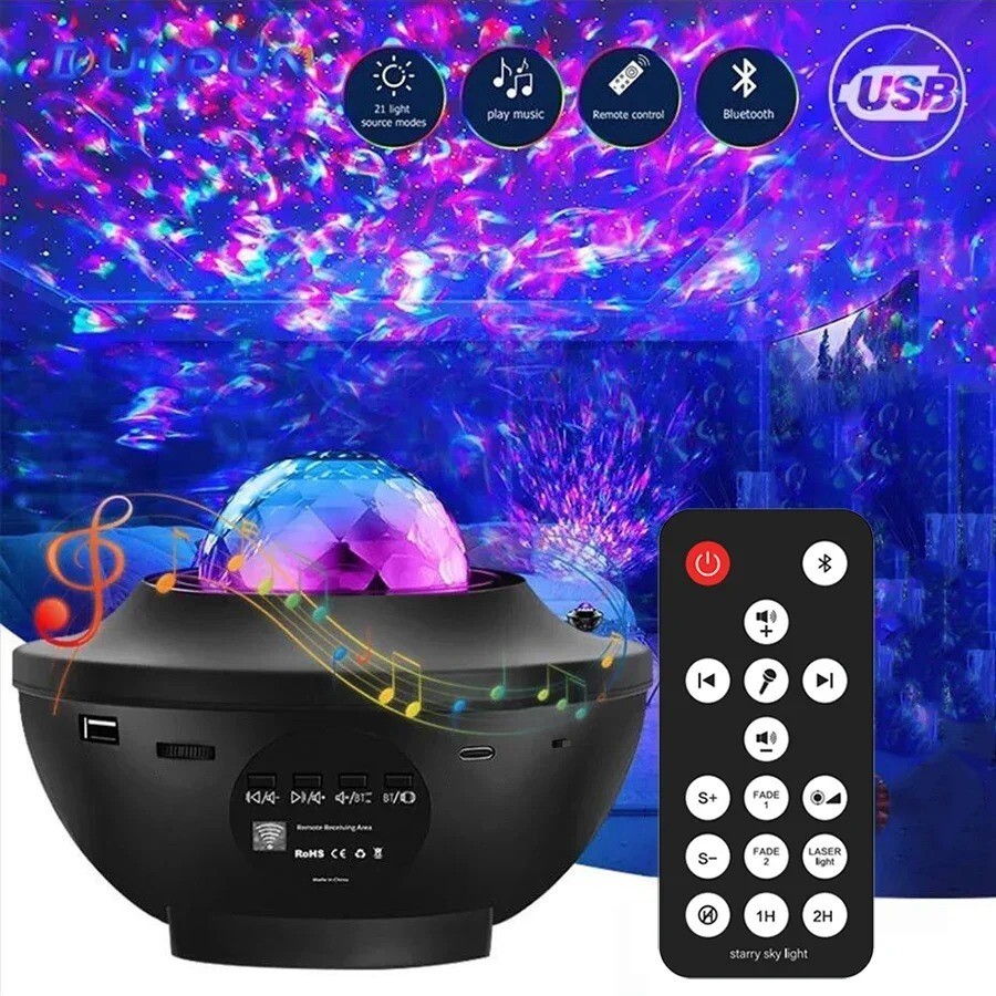 Star Projector Galaxy Night Light Starry Nebula Ceiling LED Lamp Remote Control gallery