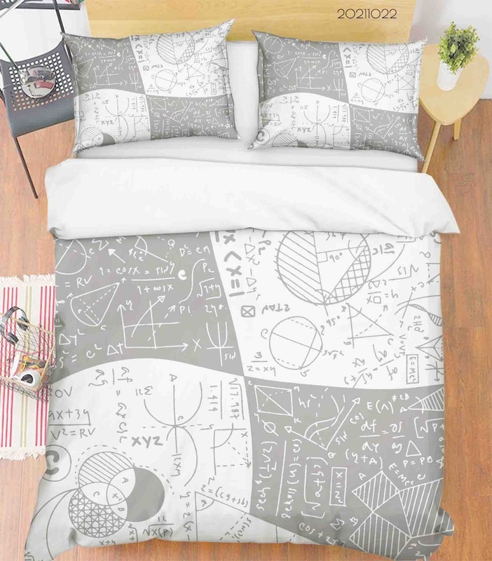 3D Physics Formula Graffiti Quilt Cover Set Bedding Sets Pillowcases 2 gallery