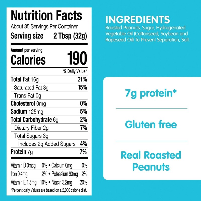 SKIPPY Super Chunk Peanut Butter 7g Protein Shelf Stable 40 oz Jar gallery
