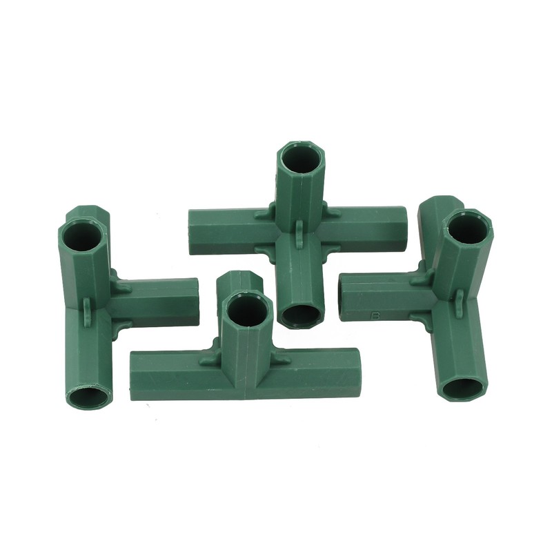 4pcs Plastic Structure Connectors Metal Pole Joiners Joints Greenhouse Frame Set gallery