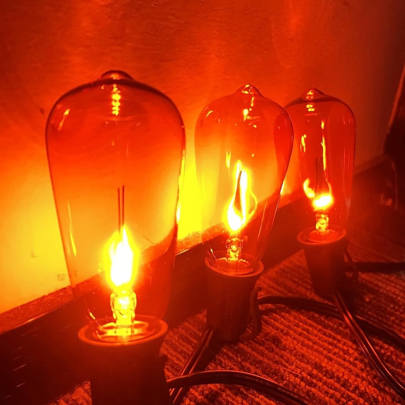 Flicker Flame Light Bulbs, Halloween ST40 Orange Flickering Replacement Bulbs wi gallery