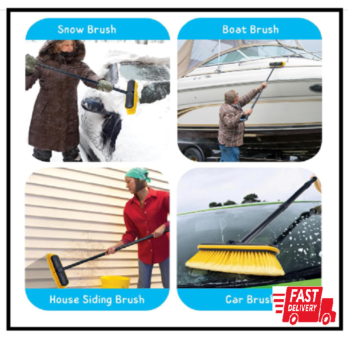 Long Handle Car Wash Brush 55'' Soft Bristles for RV Boat Truck Cleaning gallery