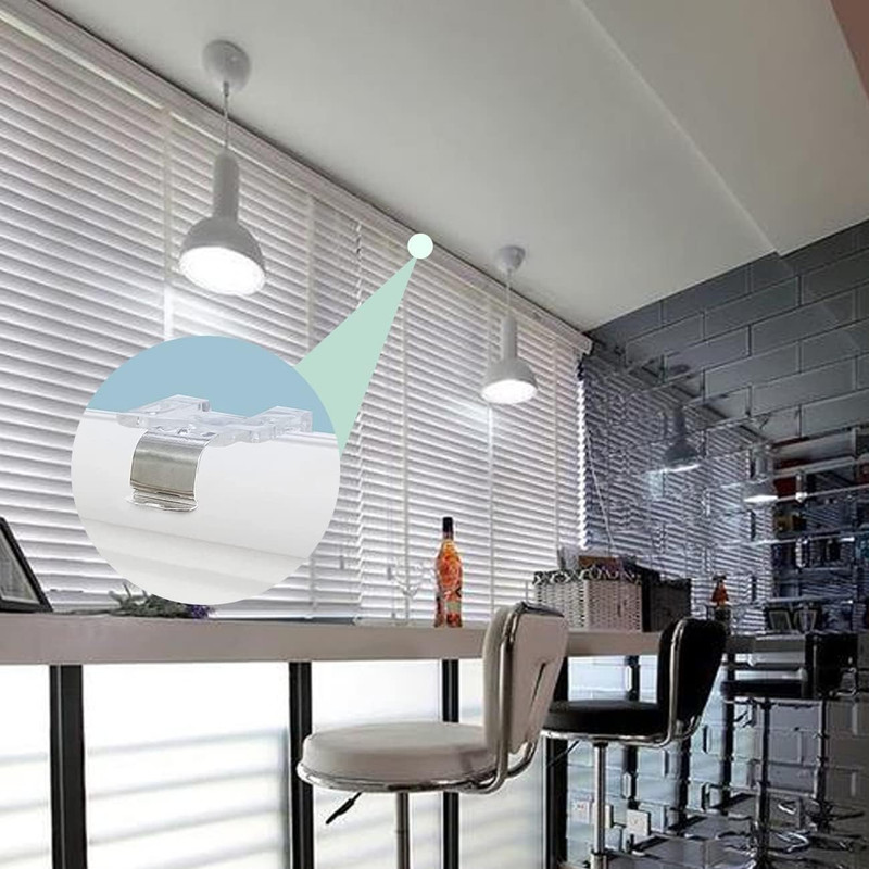 4 Pcs Cordless Shade Mounting Bracket with Metal Clips for 1" 25mm for PVC Co... gallery