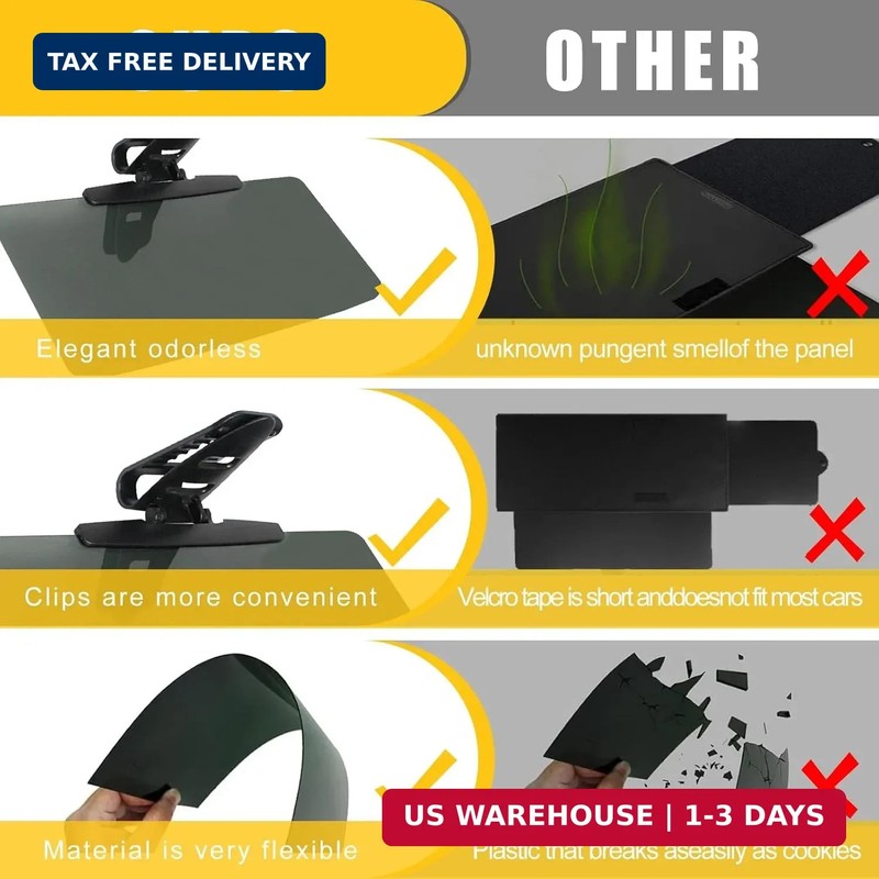 Universal Car Sun Visor Extension with Anti-Glare & UV Protection - Polarized Le gallery