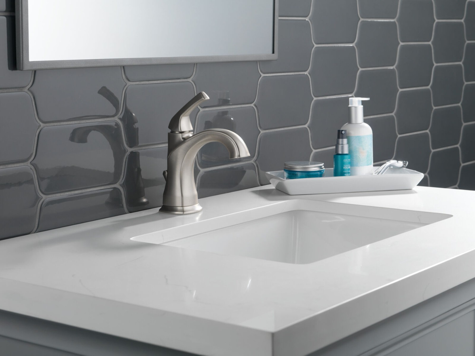Delta 15770LF-SP Portwood Single Handle Centerset Faucet Brushed Nickel gallery