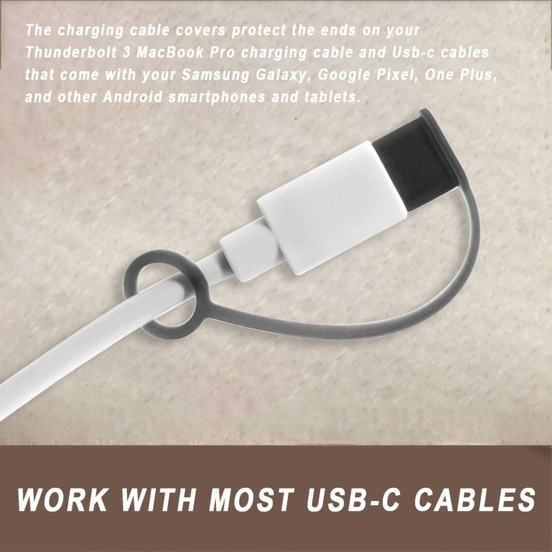 5 Pcs USB C Cable Cover + 5 USB Port Protective Cover + 5 USB C Dust Plugs Ca... gallery