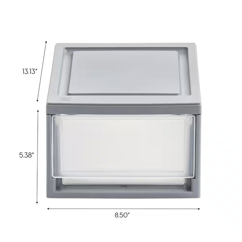 1 Drawer Gray Stackable Storage Unit (8.50 In. W X 6 In. H) gallery