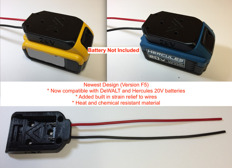DeWALT 20V Max compatible battery adapter power connector gallery