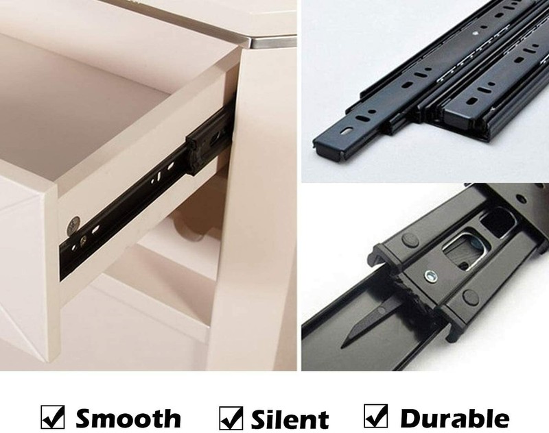 Probrico Soft Close Full Extension Drawer Slides Ball Bearing Side or Rear Mount gallery