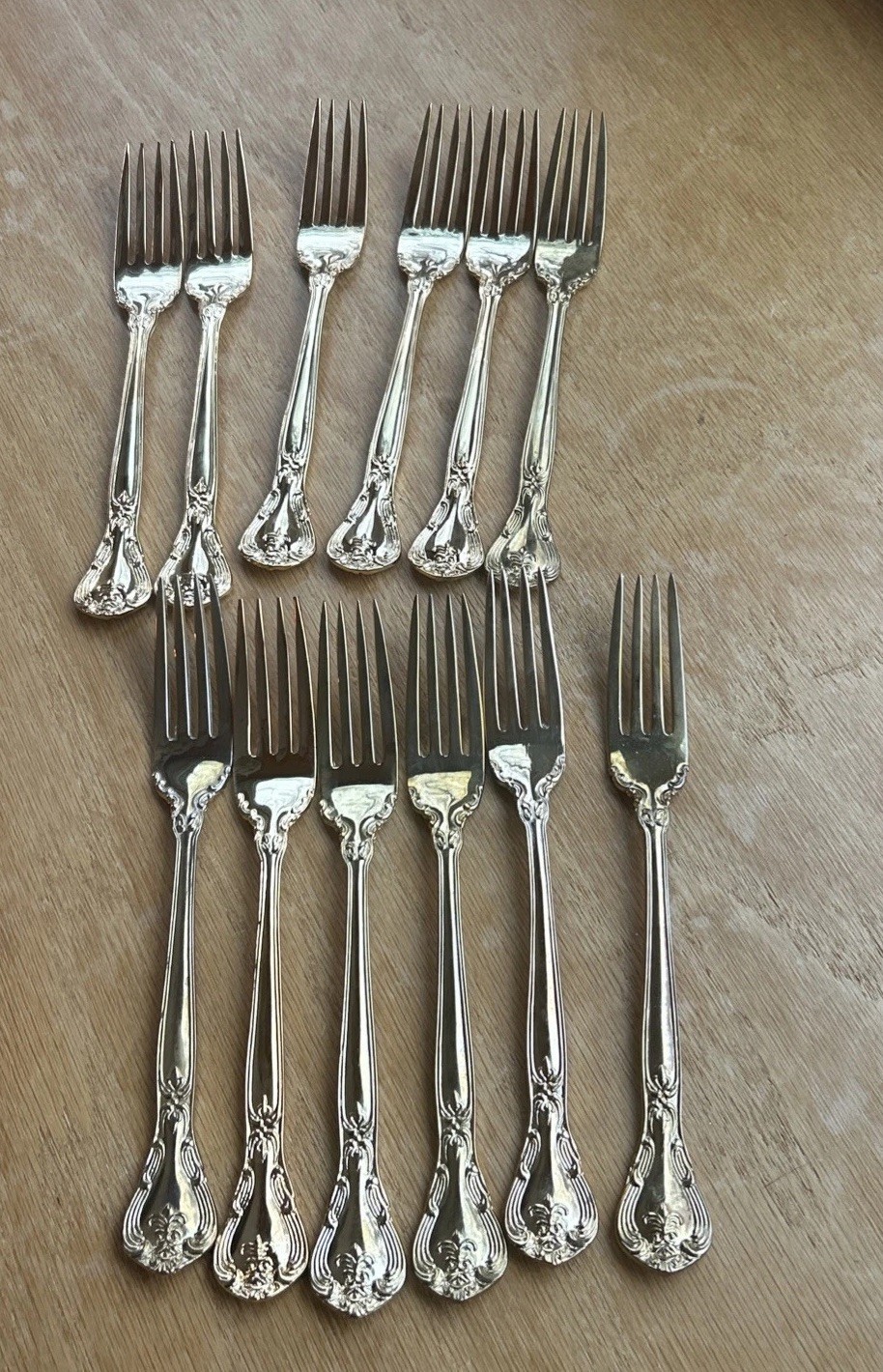 Godinger Grandmaster 12 Dinner Forks Gold ElectroPlate Very Nice gallery
