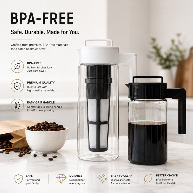 Takeya Deluxe Cold Brew Coffee Maker 32oz BPA-Free Airtight Fine Mesh Filter gallery