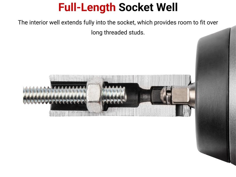 Impact Socket 1/2 Inch Drive 43 mm Deep 6 Point TEKTON SID23143 gallery