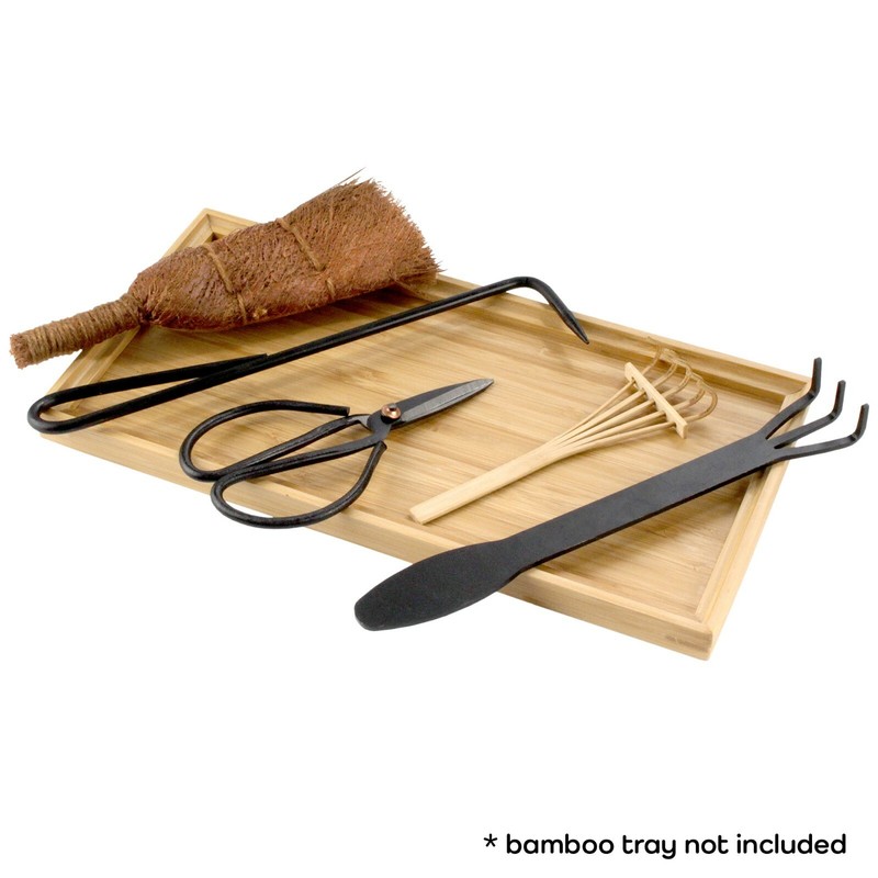 Bonsai Tool Set 5pc Root Rake, Shear, Root Pick, Moss Brush gallery
