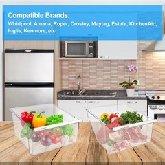 2 Pack 2188656 Fridge Crisper Drawer Humidity Control Bin 2188664 Fit Whirlpool