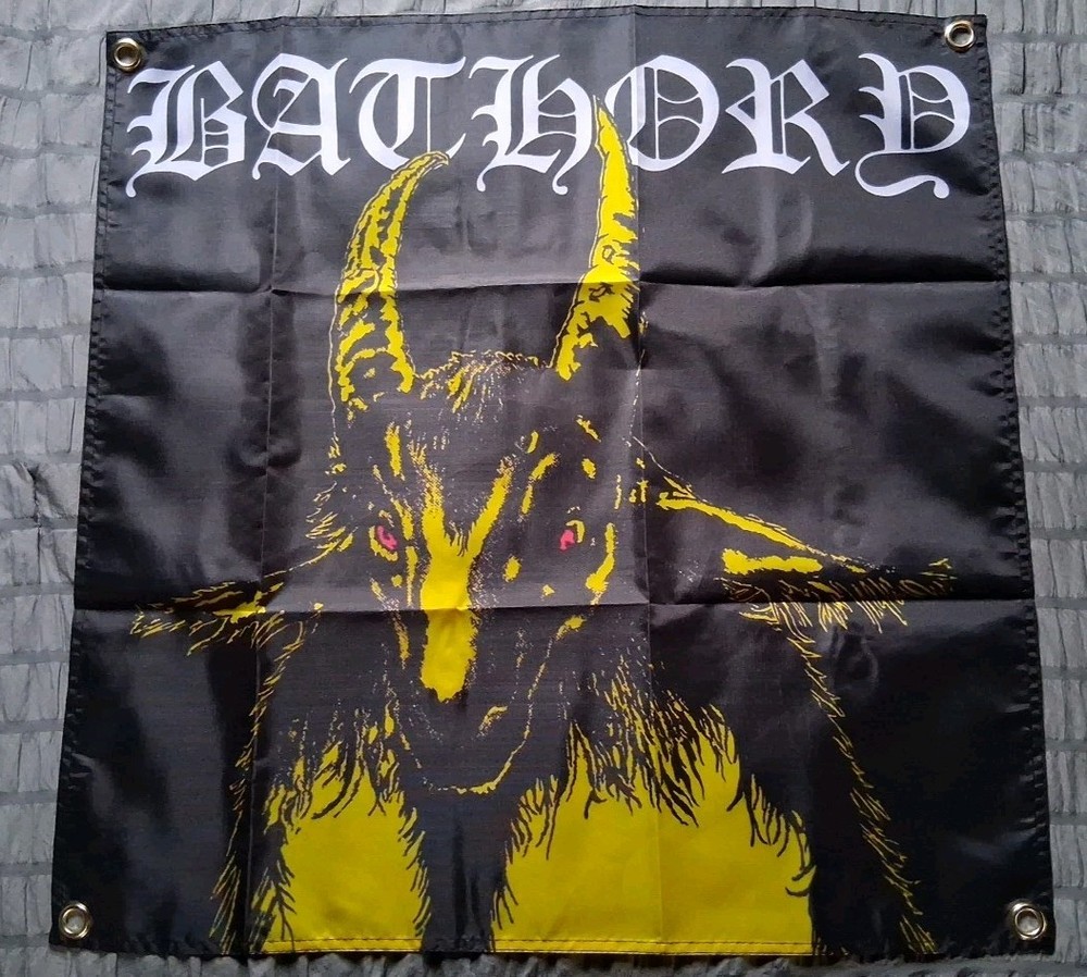 Bathory Yellow Goat 2x2 Ft Banner Flag