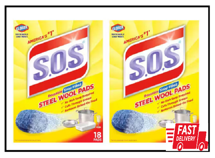 Steel Wool Soap Scouring Pads (18-Pack) (2-Boxes) gallery