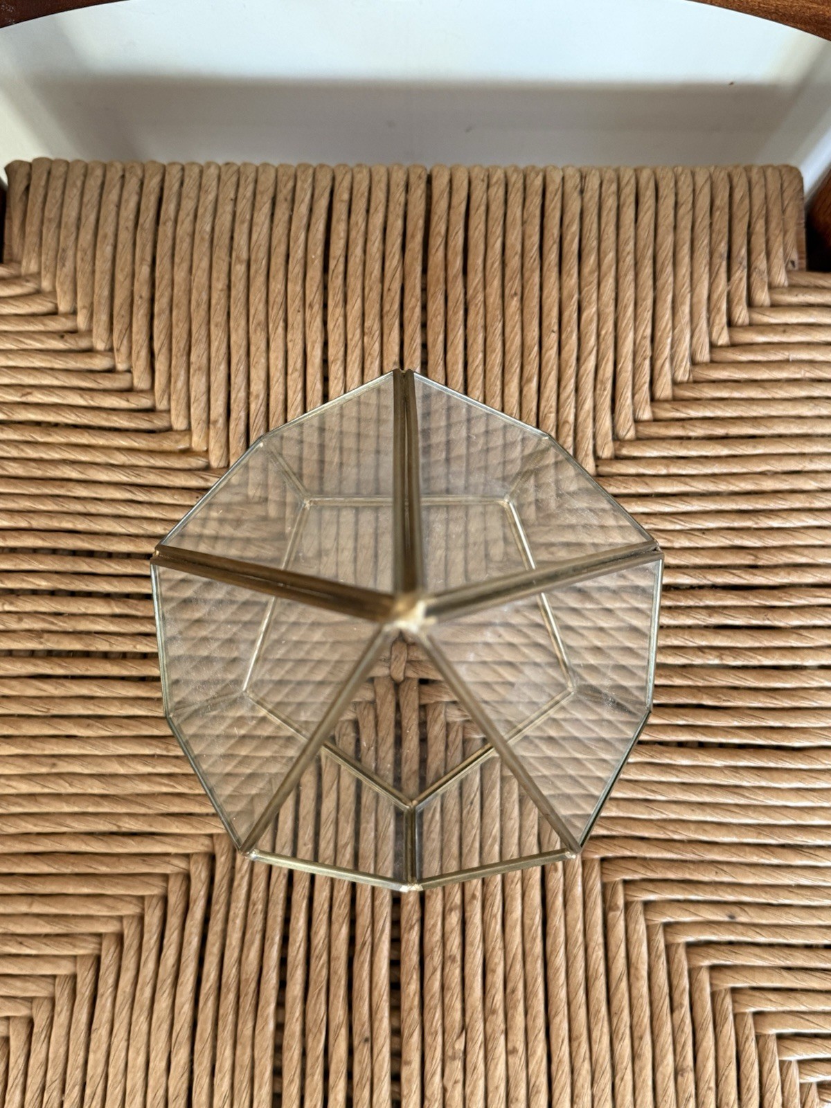 Glass Gold Geometric Triangle Terrarium Boho Botanical gallery