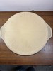 Pampered Chef Round Pizza Stone Pan 15" with Handles USA Made EUC gallery