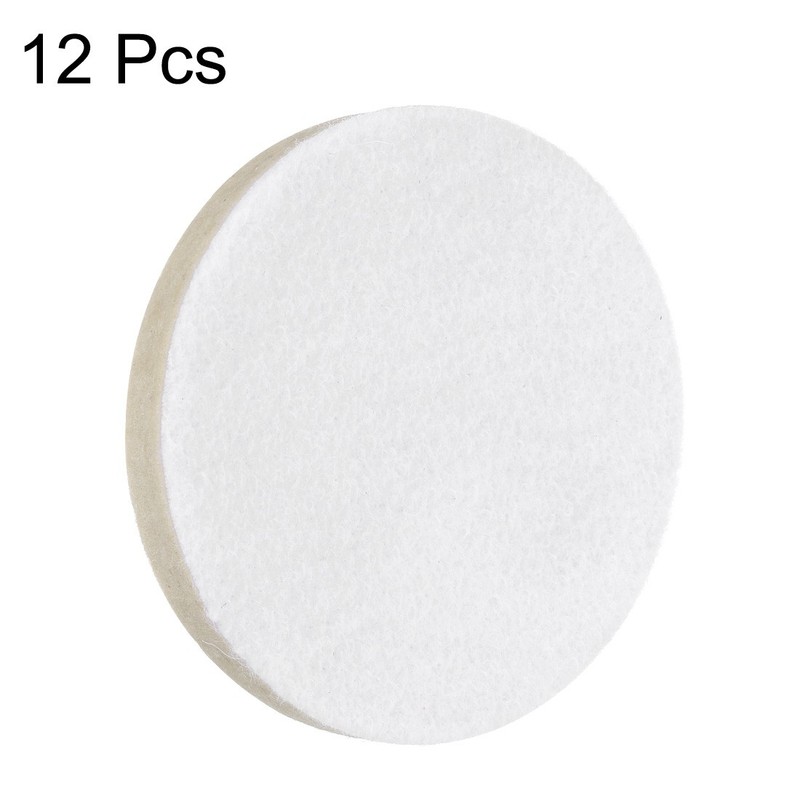 3-Inch Wool Polishing Pad Hook and Loop Buffing Wheel 12Pcs gallery