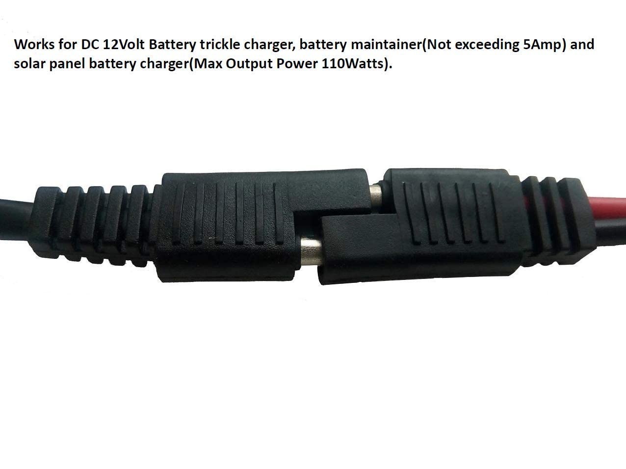 Sunway Solar 16FT Battery Charger Extension Cable SAE 3 Connectors, black gallery