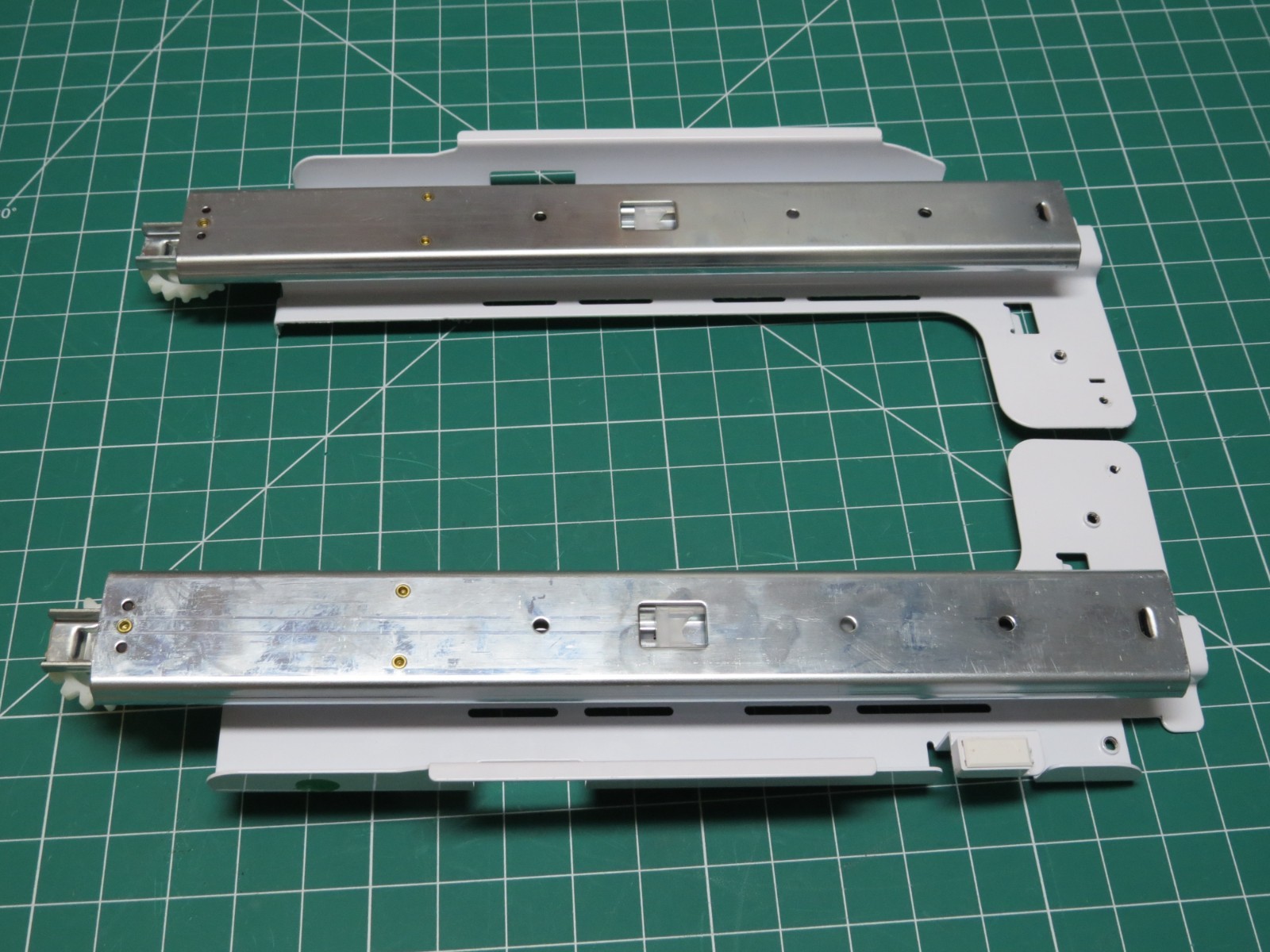 OEM Samsung Freezer L & R Drawer Slide Rail Set DA97-17580B, DA97-17579B gallery