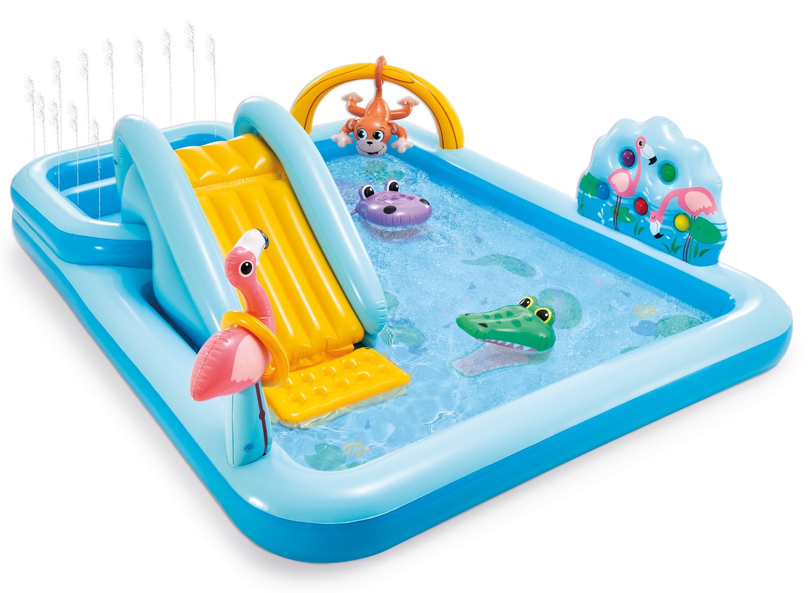 Intex Jungle Adventure Play Center Inflatable Kiddie Spray Wading Pool gallery