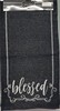 Short Tapestry Table Runner (13" x 48") INSPIRATIONAL,BLESSED, BLACK & WHITE, HC gallery