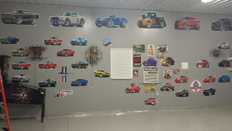 Cartoon Cars Wall Decal Compatible with Dodge Challenger Wide Body with Stripes gallery