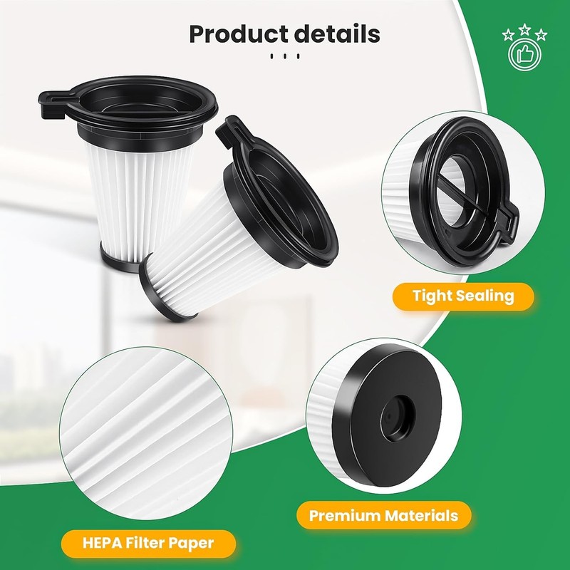 4 Pack Replacement Filters for Wyze Cordless Vacuum Cleaner Removable gallery