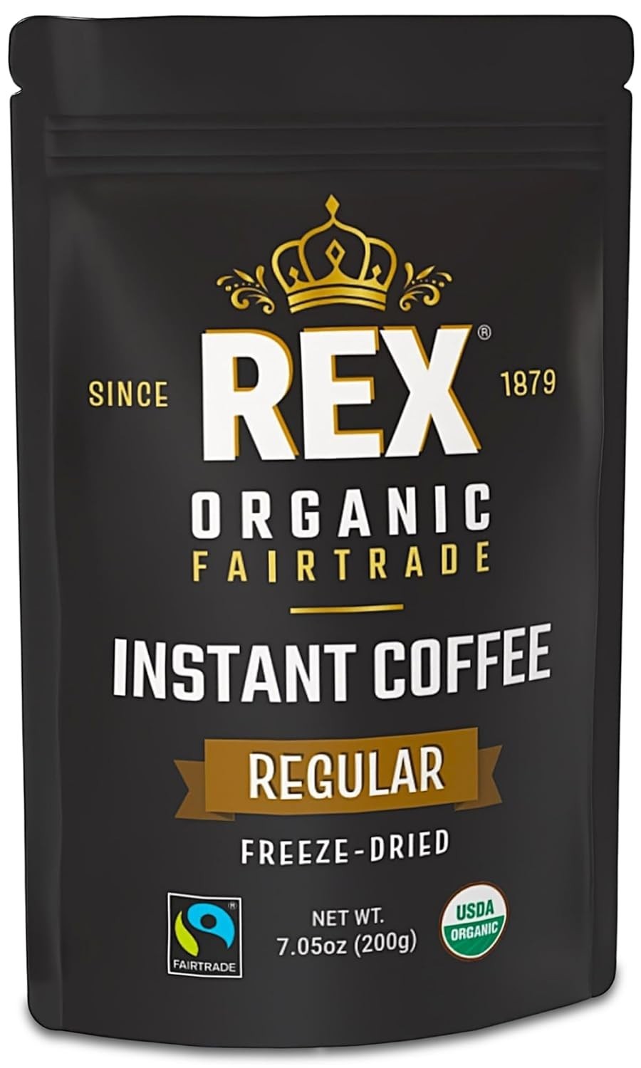 Rex Coffee Organic Fairtrade Freeze-Dried Instant Medium Roast Arabica, 7.05 oz gallery