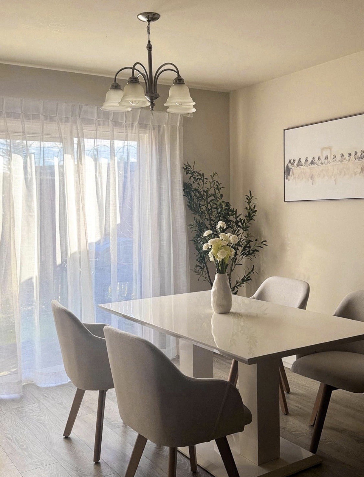 TwoPages Nautural Linen Textured Sheer Curtains With Hooks 2 Panels 52”w X 102”L gallery