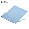 25Pcs Drawstring Burlap Gift Bags 4" x 6" Linen Sack Jewelry Pouches Blue gallery