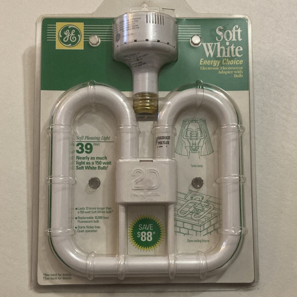 GE 2D Electronic Fluorescent Bulb 39W Soft White 2700lm F382D/827 Polylux