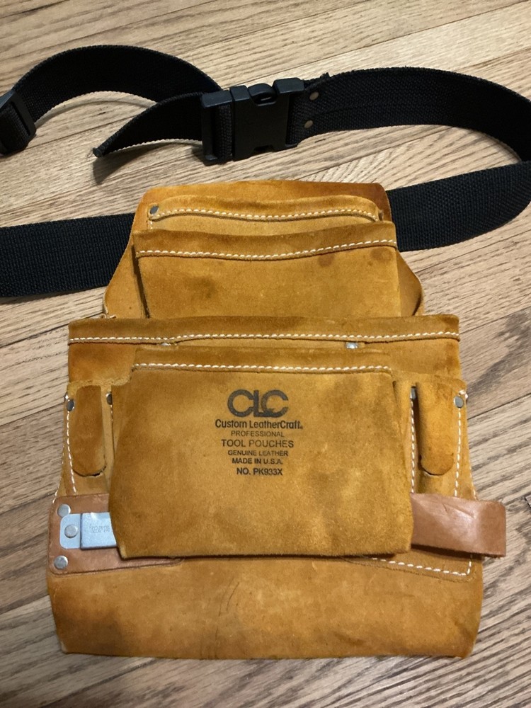 CLC Custom LeatherCraft tool pouch w/ belt,made in usa No. PK933X, 9.5x13 inches
